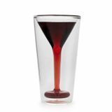 Thumbs Up Glasstini Cocktailglas Rood, Transparant 100 ml