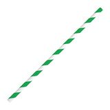 Fiesta Green Composteerbare Bendy Papier Rietjes Groene Strepen (Pak van 250)