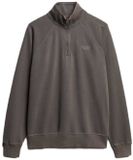 Superdry Essential Logo Sweatshirt Met Halve Rits Grijs M Man