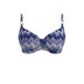 Freya Arizona Wave niet-voorgevormde beugel bikinitop met lurex blauw