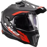 LS2 Helm Explorer Hexa MX701 zwart / rood / grijs maat S