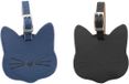 Goodies and Living Kofferlabels - Bagagelabels - Blauwe en zwarte kat - 2 stuks - Label pour votre valise - Koffer tag - Bleu/Noir - CHPN