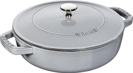 Staub Sauteerpan - met Chistera drop structure - 24 cm - Grafietgrijs