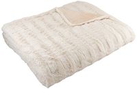 AmazonBasics kunstbont deken, 150 x 200 cm, ivoor