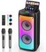 Karaoke set - Machine de karaoké - 2 microphones - Sans fil - Haut-parleur Bluetooth