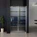 Boss & Wessing Schuifdeur Tweedelig Lusso 120x200 cm Helder Glas Aluminium Profiel Chroom