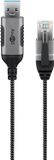 Goobay 74395 USB 3.0 Type A naar RJ45 Kabel - 2 meter - Zwart/Zilver