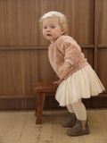 Vertbaudet Babyset sweater + rok roze (poederkleur)