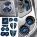 Auovo Anti-stofmatten voor Challenger-accessoires 2015-2021, perfecte pasvorm voor bekerhouders, matten, deur, tas, middenconsole, bekleding voor Challenger 2023, 11 stuks, blauw