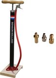Klassieke fietspomp met houten plank - Multi