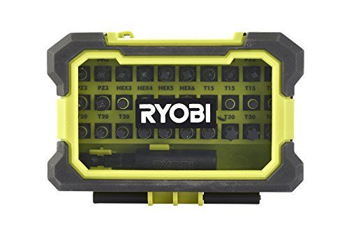 Ryobi Bitset 31-dlg. RAK31MSDI (Phillips-, Pozidrive-, Hexagon-, Torx-bit, magnetische punt, magnetische bithouder 60 mm met Quick Lock) 5132002817