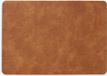 Zeller placemats lederlook - 45 x 30 cm - cognac bruin - vegan leer - tafel onderleggers