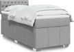Maison Exclusive - Sommier à lattes de lit avec matelas gris clair 100x200cm tissu