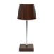 HOME DECO FACTORY - LA0157 - Batterij-gevoede Tafellamp met Houteffect - Warm en Praktisch Ontwerp - Meerdere Lichtniveaus - Perfect voor Bureau of Nachtkastje - H26 cm - Crème Bruin