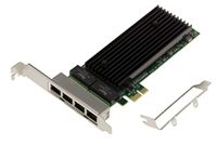 KALEA-INFORMATIQUE PCIe 2.0 x1 4-poorts RJ45 Quad GIGABIT ethernet netwerkcontroller kaart met Intel 82576 chipset. Beugels met laag en hoog profiel
