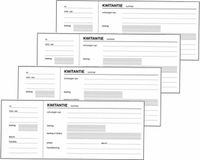 Merkloos / Sans marque Kwitantieboekje - 4x - 100 vellen - 20 cm - met afscheurrand - kassa bonnenboekje