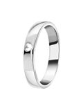 Lucardi Dames ring met uitgesneden hart - Ring - Cadeau - Echt Zilver - Zilverkleurig