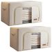 Set van 2 opbergdozen voor kleding, 48 l (24 x 2), opvouwbaar, van textiel