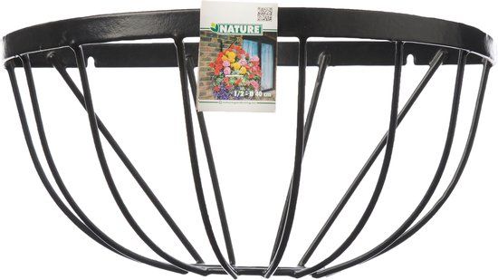 Nature Hanging Basket Smeedijzer - Zwart - 40 cm