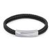 Calvin Klein CJ35000097 Heren Armband - Gevlochten Leer - Zwart - 21 cm