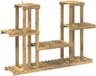 vidaXL Plantenstandaard Wit 123 x 25 x 78,5 cm Massief Acacia Hout