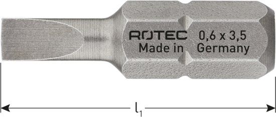 Rotec PRO Insertbit 0,5x3,0mm L=25mm C 6,3 BASIC