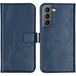 Selencia Echt Lederen Bookcase voor Samsung Galaxy S22 - Blauw - Flip Case