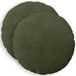 vidaXL - Kussensloop - 2 stuks - HEERLEN - Groen - Ø 40 cm - Corduroy