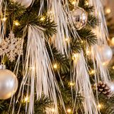 Decoris Kerstboom Folie Slieren - Tinsel - Wit - 6x Zakje - 40 x 50 cm