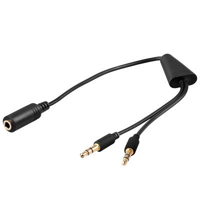 Goobay 48980 - Audio (3, 5 mm) - 0,4 m - Zwart
