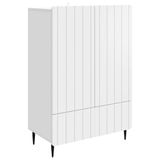 vidaXL Dressoir Wit 66 x 34,5 x 97 cm Bewerkt hout