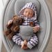 Poupée bébé reborn, 50 cm, garçon endormi, vinyle souple, peint à la main