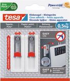 tesa Klevende Spijker kleine apparaten - Voor behang en pleisterwerk - In hoogte/breedte verstelbaar - Ideaal voor wifi-routers - Draagkracht 0,5 kg per spijker, Wit