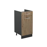 Vicco Keukenonderkast R-Line, Artisanaal eiken/Antraciet, 40 cm zonder werkblad