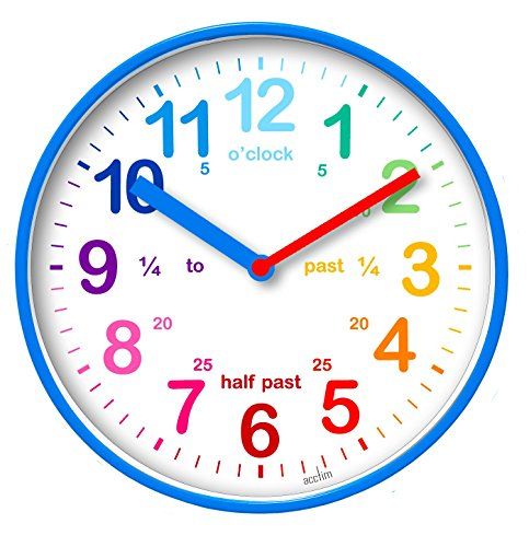 Acctim Wickford Wandklok Quartz Regenboog Dial Quarter Markers Blauw 20cm 22529