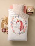 Vertbaudet Dekbedovertrekset + kussensloop kind PETITE LICORNE, met gerecycled katoen