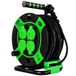 REV Kabelhaspel EX, 25 m, H05RR, IP44, 3000 W, verlengkabel, buiten, 4 stopcontacten, thermoschakelaar, groen