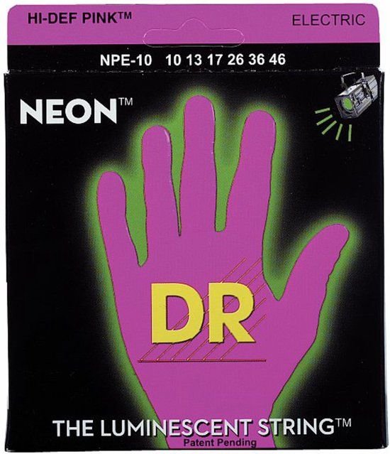 D&R String NPE-10 Neon Pink elektrische gitaarsnaren