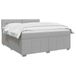 vidaXL Boxspringbed met matras, lichtgrijs, 180 x 200 cm, gestoffeerd