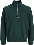 JACK & JONES JJESOHO SWEAT QUARTER ZIP HN NOOS Heren Sweatshirt Katoenmix Scarab M