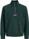 JACK & JONES JJESOHO SWEAT QUARTER ZIP HN NOOS Heren Sweatshirt Katoenmix Scarab M