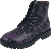 Black Premium by EMP Zwarte Laarzen met Allover Print - Dames - EU37