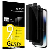 NEW'C 3 Stuks, Privacy Screen Protector voor iPhone 14 Pro (6,1 inch), verbeterde 28-graden smalle privacyhoek, ultraduurzame 9H-hardheid, bubbelvrij