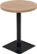 vidaXL Table de bistrot ronde 60x75 cm MDF et acier couleur chêne