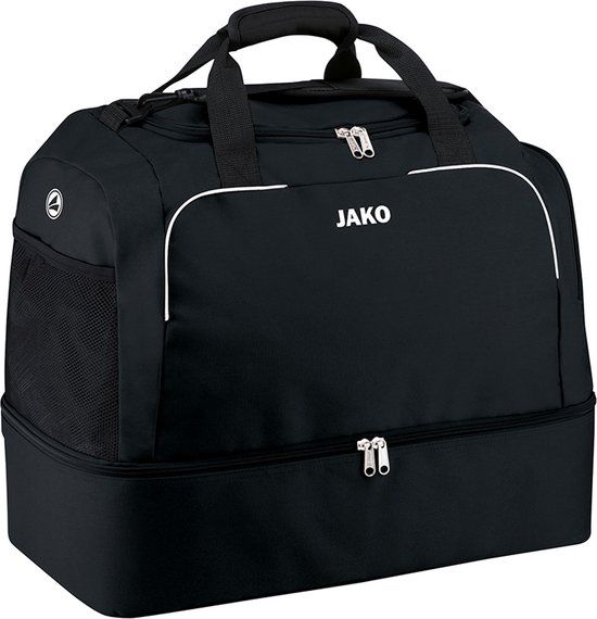 JAKO Classico Sporttas met Bodemvak Senior Zwart - Polyester - 60 cm
