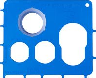 Cornat TECWS701 Universele sleutel voor verschillende straalregelaars in standaardmaten en speciale maten, blauw