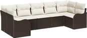 vidaXL Tuinbank Set Bruin Poly Rattan