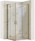 REA Hugo Double Brush Gold 80x80 cm Douchecabine Vierkant
