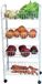 MSV Keuken/badkamer trolley - metaal - wit - met wielen - 41 x 26 x 78 cm - met 4 niveaus