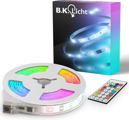B.K.Licht RGBIC LED Strip - 10m - Muzieksensor - Afstandsbediening - Zelfklevend